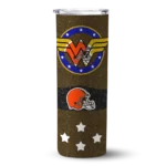 personalized-cleveland-browns-star-cluster-brown-skinny-tumbler-best-selling.webp