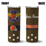 personalized-cleveland-browns-star-cluster-brown-skinny-tumbler-best-selling.webp