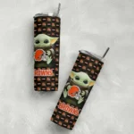 personalized-cleveland-browns-yoda-cozy-brown-black-skinny-tumbler-best-selling.webp