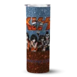 personalized-denver-broncos-kiss-band-blue-skinny-tumbler-best-selling.webp
