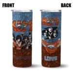 personalized-denver-broncos-kiss-band-blue-skinny-tumbler-best-selling.webp