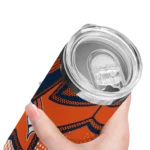 personalized-denver-broncos-web-stripes-orange-white-skinny-tumbler-best-selling.webp