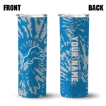 personalized-detroit-lions-metallic-grid-blue-skinny-tumbler-best-selling.webp