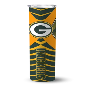 Personalized Green Bay Packers Camo Texture Green Skinny Tumbler