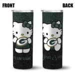 personalized-green-bay-packers-hello-kitty-green-black-skinny-tumbler-best-selling.webp