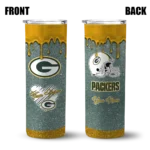 personalized-green-bay-packers-pixel-fade-green-skinny-tumbler-best-selling.webp