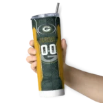 personalized-green-bay-packers-stacked-diamond-green-skinny-tumbler-best-selling.webp