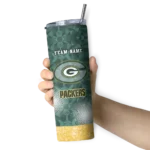 personalized-green-bay-packers-starburst-tiles-green-skinny-tumbler-best-selling.webp