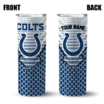 personalized-indianapolis-colts-chevron-stripes-blue-skinny-tumbler-best-selling.webp