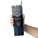personalized-indianapolis-colts-hexagon-honeycomb-blue-black-skinny-tumbler-best-selling.webp