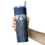 personalized-indianapolis-colts-sparkle-drip-blue-skinny-tumbler-best-selling.webp