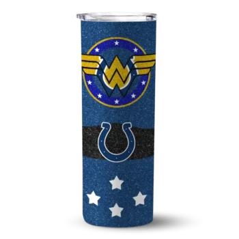 Indianapolis Colts Skinny Tumbler - Personalized Star Cluster Blue