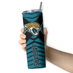 personalized-jacksonville-jaguars-camo-texture-teal-skinny-tumbler-best-selling.webp