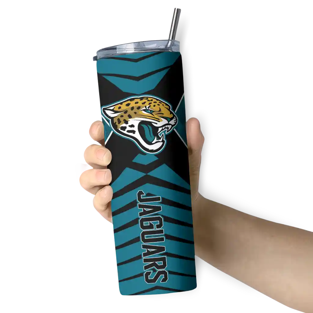 personalized-jacksonville-jaguars-camo-texture-teal-skinny-tumbler-premium-grade.webp