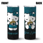 personalized-jacksonville-jaguars-hello-kitty-teal-black-skinny-tumbler-best-selling.webp
