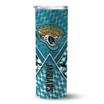 personalized-jacksonville-jaguars-monogram-burst-teal-white-skinny-tumbler-best-selling.webp