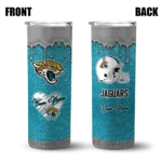 personalized-jacksonville-jaguars-pixel-fade-teal-skinny-tumbler-best-selling.webp