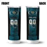 personalized-jacksonville-jaguars-stacked-diamond-teal-skinny-tumbler-best-selling.webp