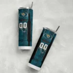 personalized-jacksonville-jaguars-stacked-diamond-teal-skinny-tumbler-best-selling.webp