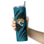 personalized-jacksonville-jaguars-star-pop-teal-black-skinny-tumbler-best-selling.webp