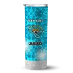 personalized-jacksonville-jaguars-starburst-tiles-teal-skinny-tumbler-best-selling.webp