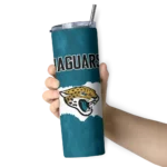 personalized-jacksonville-jaguars-torn-band-teal-white-skinny-tumbler-best-selling.webp