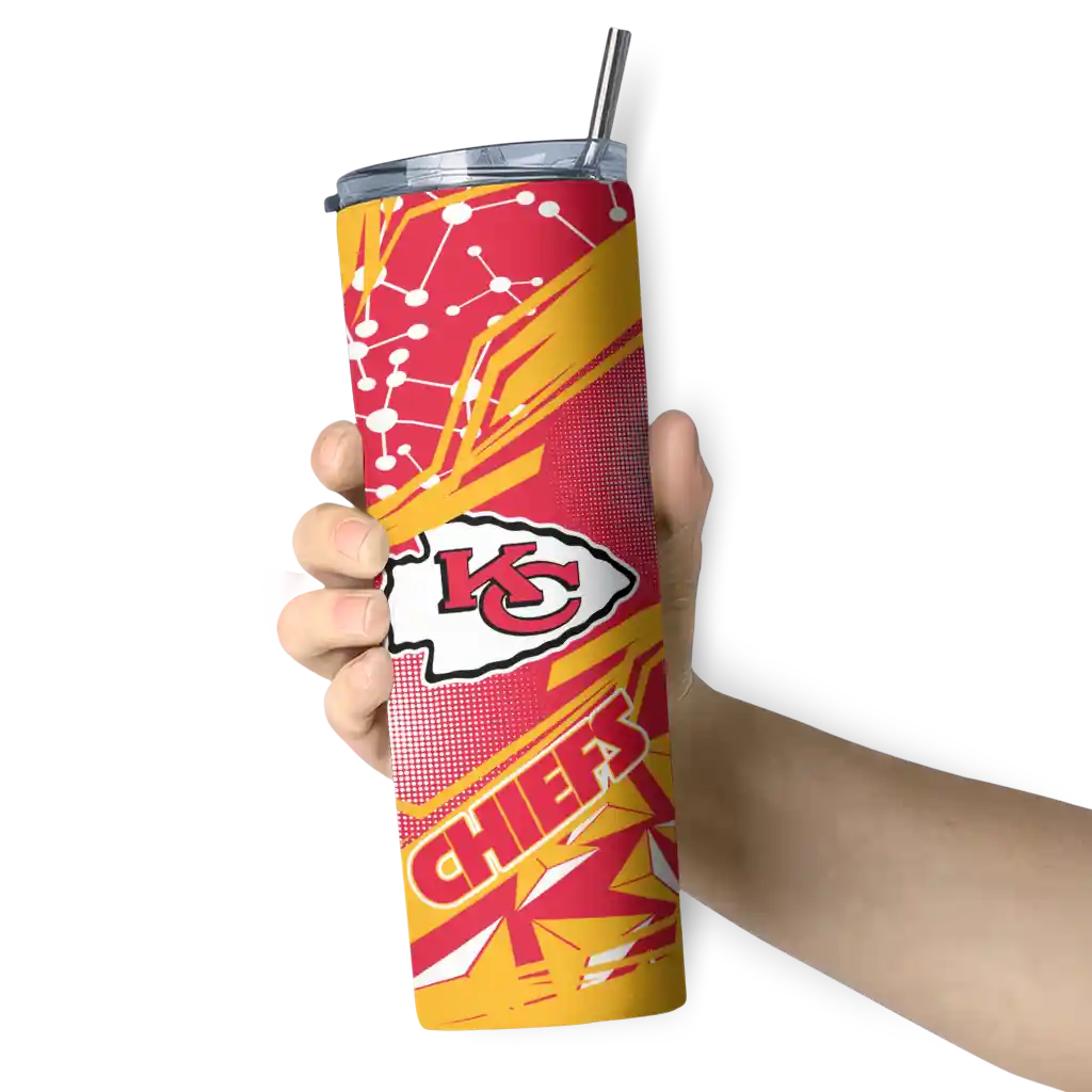 personalized-kansas-city-chiefs-helmet-clash-red-skinny-tumbler-premium-grade.webp