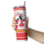 personalized-kansas-city-chiefs-snoopy-dog-red-white-skinny-tumbler-best-selling.webp