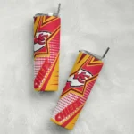 personalized-kansas-city-chiefs-web-stripes-red-white-skinny-tumbler-best-selling.webp