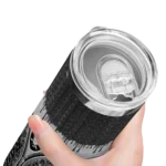 personalized-las-vegas-raiders-sparkle-drip-black-skinny-tumbler-best-selling.webp