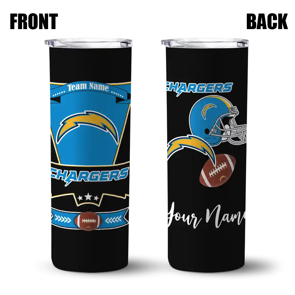 personalized-los-angeles-chargers-helmet-belt-blue-black-skinny-tumbler-fashion-forward.webp