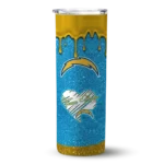 personalized-los-angeles-chargers-pixel-fade-blue-skinny-tumbler-best-selling.webp