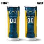 personalized-los-angeles-chargers-stacked-diamond-blue-skinny-tumbler-best-selling.webp