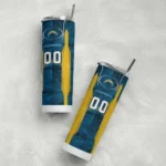 personalized-los-angeles-chargers-stacked-diamond-blue-skinny-tumbler-best-selling.webp