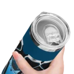 personalized-los-angeles-chargers-superman-emblem-blue-black-skinny-tumbler-best-selling.webp