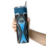 personalized-los-angeles-chargers-superman-emblem-blue-black-skinny-tumbler-best-selling.webp