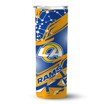 Los Angeles Rams Skinny Tumbler - Personalized Helmet Clash Blue