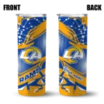 personalized-los-angeles-rams-helmet-clash-blue-skinny-tumbler-best-selling.webp