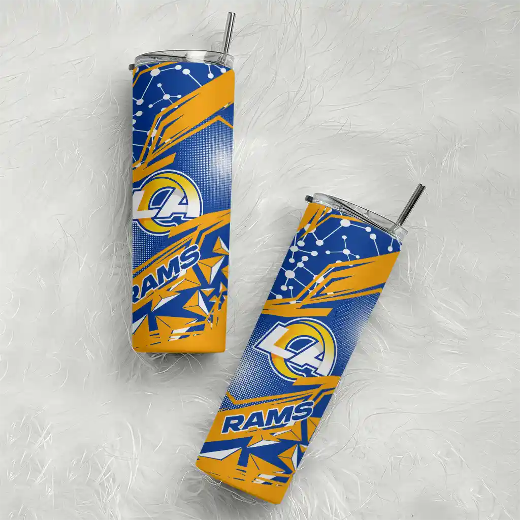 personalized-los-angeles-rams-helmet-clash-blue-skinny-tumbler-top-rated.webp