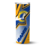 personalized-los-angeles-rams-web-stripes-blue-white-skinny-tumbler-best-selling.webp