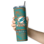 personalized-miami-dolphins-chevron-patch-aqua-skinny-tumbler-best-selling.webp