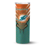personalized-miami-dolphins-chevron-stripes-aqua-skinny-tumbler-best-selling.webp