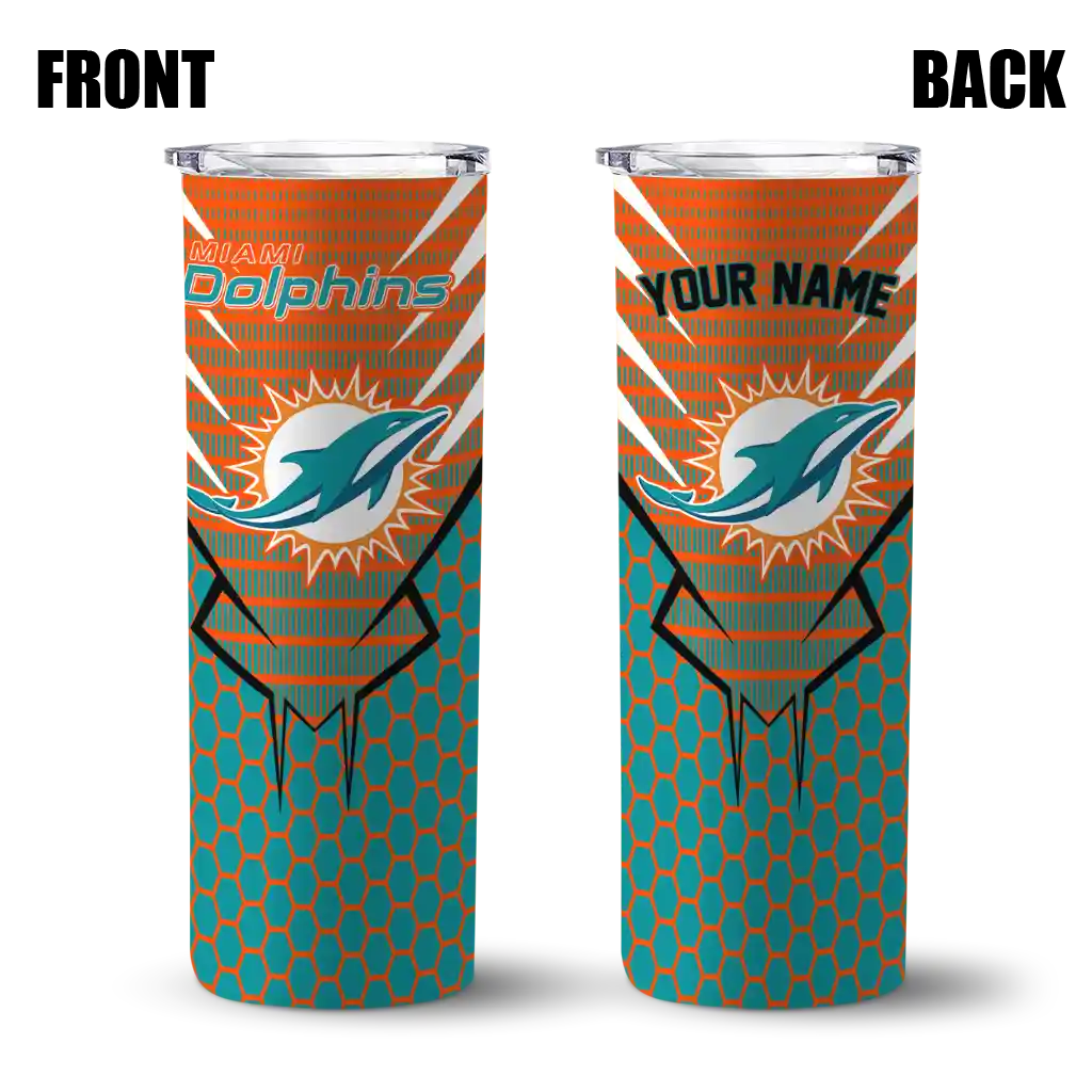 personalized-miami-dolphins-chevron-stripes-aqua-skinny-tumbler-fashion-forward.webp