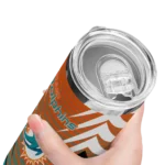personalized-miami-dolphins-chevron-stripes-aqua-skinny-tumbler-best-selling.webp