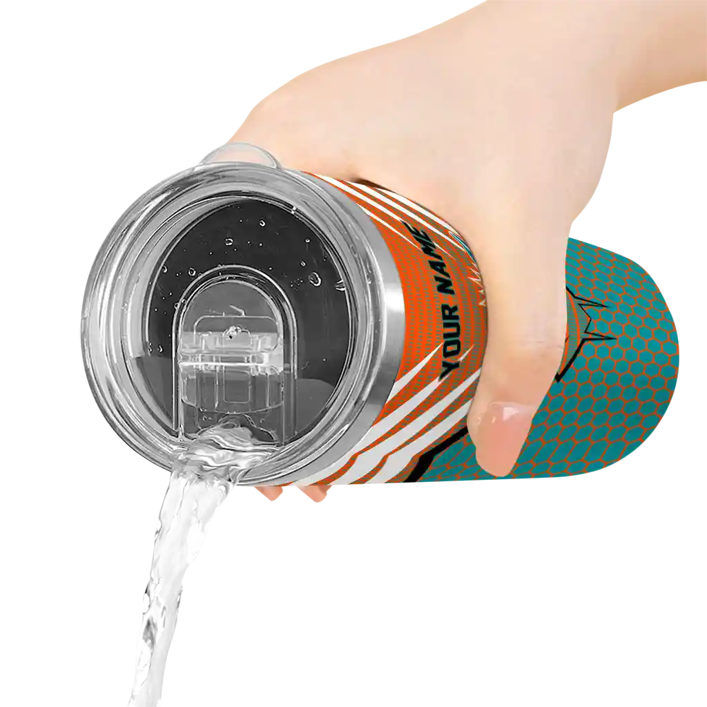 personalized-miami-dolphins-chevron-stripes-aqua-skinny-tumbler-latest-model.webp