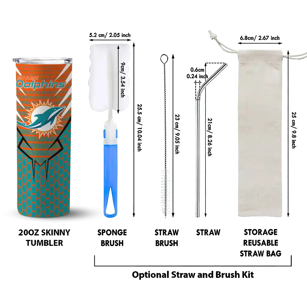 personalized-miami-dolphins-chevron-stripes-aqua-skinny-tumbler-new-arrival.webp