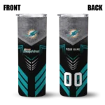 personalized-miami-dolphins-hexagon-honeycomb-aqua-black-skinny-tumbler-best-selling.webp