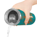personalized-miami-dolphins-metallic-grid-aqua-skinny-tumbler-best-selling.webp