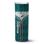 personalized-miami-dolphins-sparkle-drip-aqua-skinny-tumbler-best-selling.webp