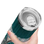 personalized-miami-dolphins-sparkle-drip-aqua-skinny-tumbler-best-selling.webp